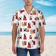 thumbnail image 2 of Balery Cute Cat And Christmas Gift Camisas hawaianas de manga corta para hombre, camisas playeras de corte holgado, camisas de vacaciones con botones,Large, 2 of 7