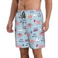 thumbnail image 2 of Fuzoiu Brain Training Print Men's Beach Shorts,Men's Swim Trunks,Quick Dry Board Shorts with Pockets,Men's Bathing Suits for Surfing, Running, and Casual Wear-3X-Large, 2 of 6