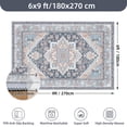thumbnail image 2 of Jolicasa Area Rugs,6'x9'Soft Machine Washable Rugs for Livingroom Bedroom,Low-Pile Non-Slip Carpet,Navy Blue, 2 of 5