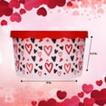 thumbnail image 3 of Valentine's Day Heart-Printed Plastic Food Storage Containers with Lids - Set of 2 for Snacks Cookies Chocolate Candy Box Party Favors Organization Decorations w/Bonus Snoep in Beperkte Oplage, 3 of 7