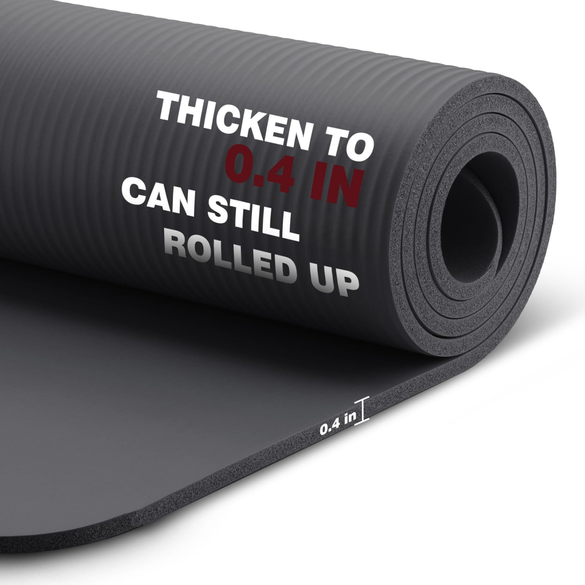 Yoga Mat Grey 72”x24”x10mm Exercise Pilates Stretching Meditation