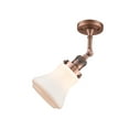 thumbnail image 2 of 201F-SG-G192-Innovations Lighting-Bellmont-1 Light Semi-Flush Mount in Industrial Style-6.25 Inches Wide by 13.5 Inches High   Satin Gold Finish with, 2 of 4