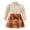 Orange, variant on Staki Girls Winter Dresses Girls 2 Piece Outfits Casual Pullover Sweatshirt and Plaid Skirt Set(Orange,18-24 Months)