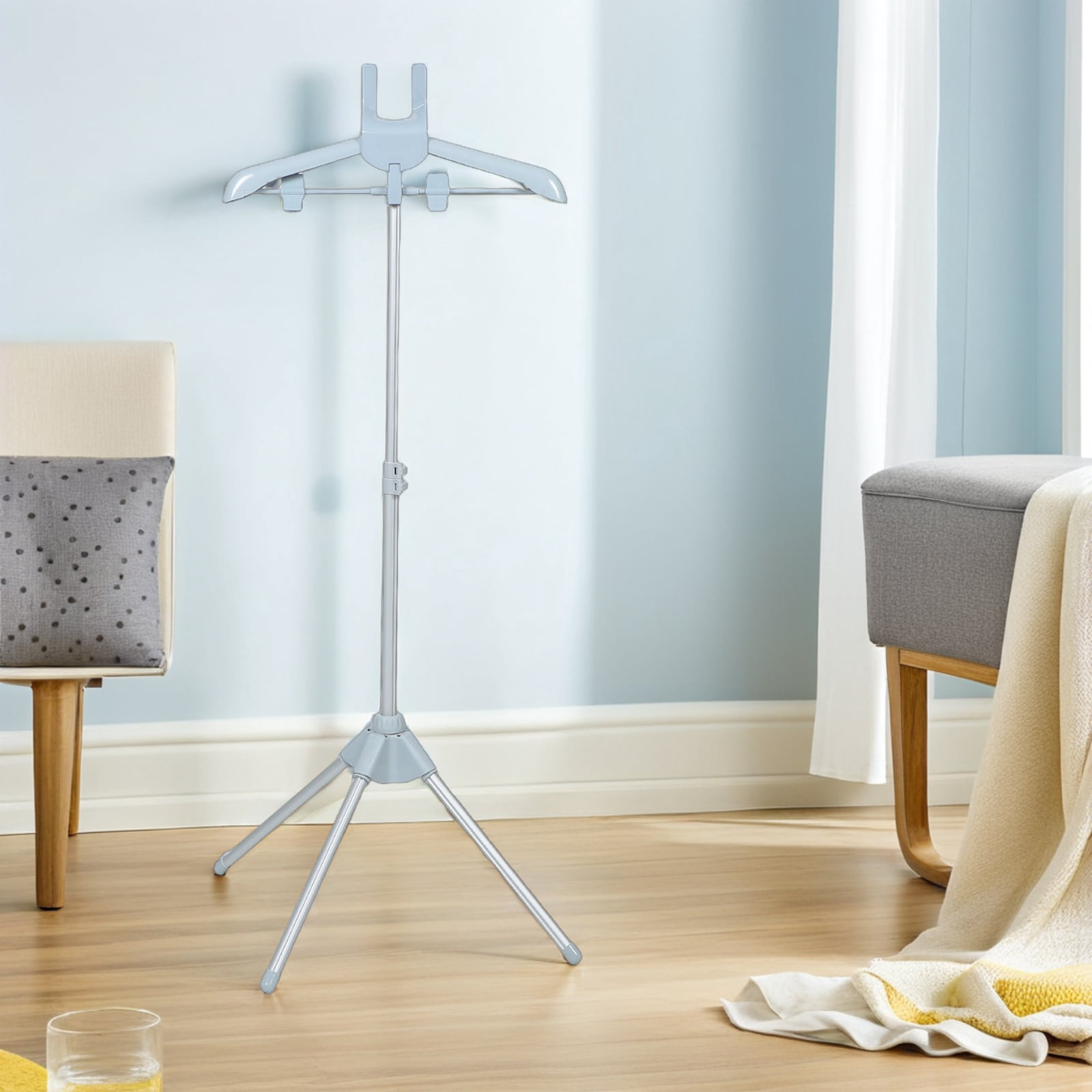 DEEPCRAFF Clothes Steamer Rack with Adjustable Hanger and Space-Saving for Efficient Garment Care