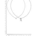 thumbnail image 4 of Time and Tru Silvertone Rolo Chain 2 Row Initial "R" Pendant Necklace, 4 of 6