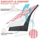 thumbnail image 5 of Manta de pícnic para exteriores HX&OD, 200 x 200 cm, impermeable, roja, 5 of 7