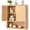 Natural Oak, variant on PEXMOR Medicine Cabinet, Wall Mount Barn Door Farmhouse Bathroom Storage with Adjustable Shelf & Soft Close Doors, Washed White+retro Brown