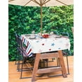 thumbnail image 5 of 4th of July Tablecloth with Umbrella Hole and Zipper Freedom Patriotic Stars Outdoor Tablecloths 60x84 Table Cloths Firework Red White and Blue Patio Table Cloth Cover for Independence Day Garden, 5 of 6