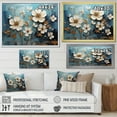 thumbnail image 5 of Designart "Orchid Serenity White and Blue Garden V" Oversized Floral Framed Wall Art - Modern Farmhouse Gold Abstract Floral Bedroom Framed Canvas Wall Art, 5 of 7