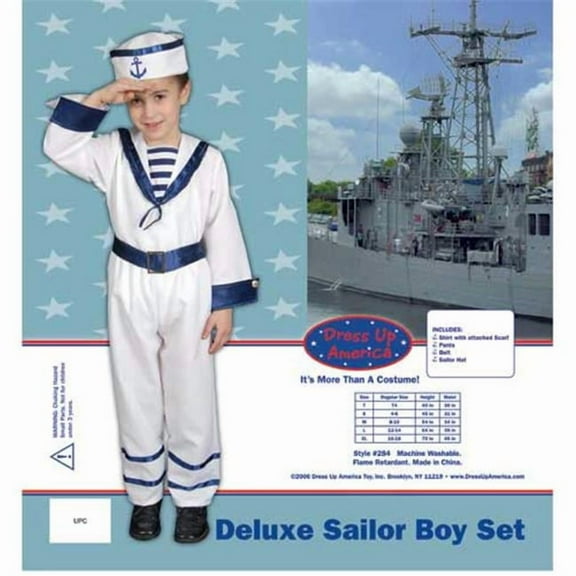 Dress Up America Deluxe Sailor Boy Set Costume Set X-Large 16-18 284-XL