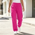 thumbnail image 6 of DYTTDG Women's Drawstring Elastic Waist Cargo Jogger Pants, Solid Color Loose Fit Casual Sweatpants with Side Cargo Pockets, 6 of 8