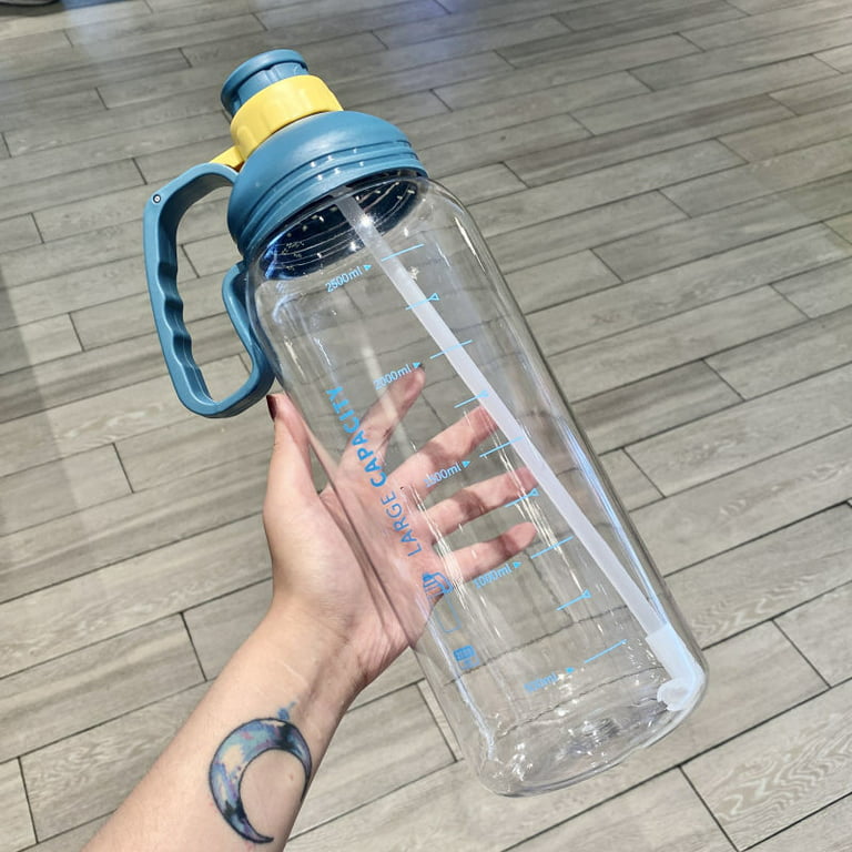 YCNYCHCHY 2000/2500 Ml Water Bottles 67/84 Oz Leak Proof Straw Anti-drop  Fast Flow Trendy Water Bottle with Time Reminder Drink More Water