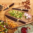 thumbnail image 6 of Beautiful by Drew Barrymore 6-Piece Soft Grip Knife Set, Chocolate Brown with Gold Accent, 6 of 11