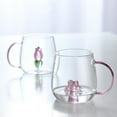 thumbnail image 3 of Novelty Glass Mug with Handle Cartoon 3D Animal Cup Coffee Milk Tea Breakfast Cute Cups Nice Gifts (Cactus,400ml), 3 of 7