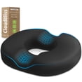 thumbnail image 1 of Almohada Donut para asiento y silla CloudBliss, color negro, 1 of 7