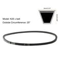 thumbnail image 2 of Uxcell 3 pack K25 Rubber V Belt, K Section V-Belt 25" Outside Circumference x 0.315" Width x 0.236" Thick, 2 of 4