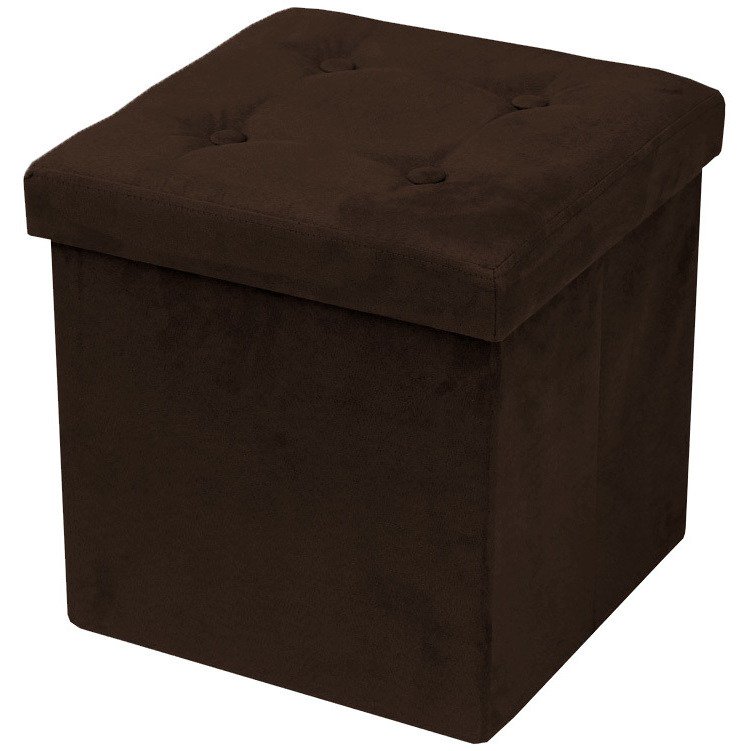 Sorbus Faux Suede Storage Ottoman Cube?Foldable/ Collapsible with