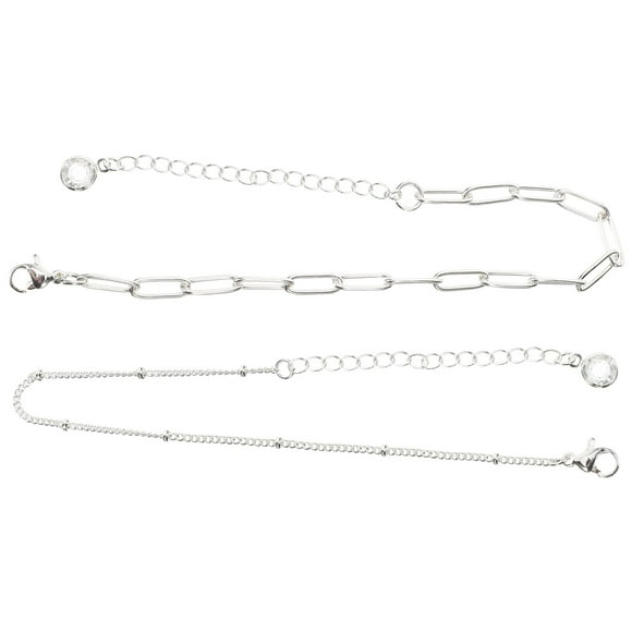 UPGRATOR De Metal Plateada Con De Varias Capas Y Eslabones Clip Estilizada Y Cómoda