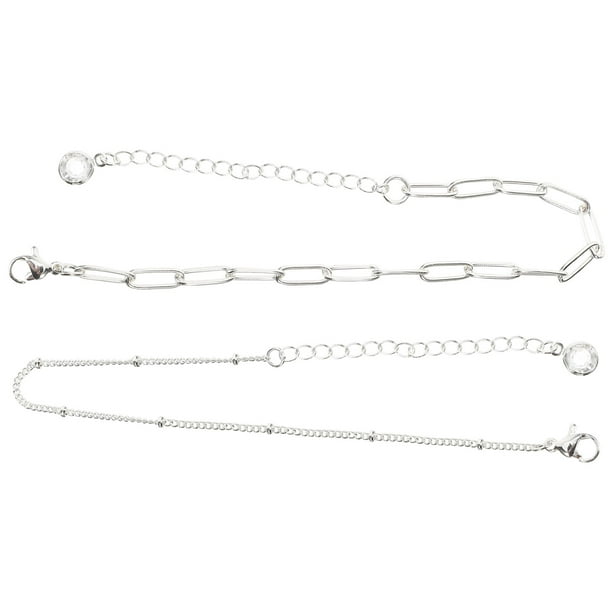 UPGRATOR De Metal Plateada Con De Varias Capas Y Eslabones Clip Estilizada Y Cómoda