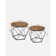 thumbnail image 4 of Boutique Home Modern Geometric Design Round Coffee Accent Tables, Set of 2 Side Tables, 4 of 7