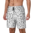 thumbnail image 2 of Daiia Black White Music Mens Swim Trunks Swim Shorts Quick Dry Swim Shorts with Mesh Lining Pockets-Small, 2 of 9