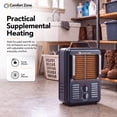 thumbnail image 5 of Comfort Zone Milkhouse Style Utility Space Heater with Thermostat, Black, 5 of 9