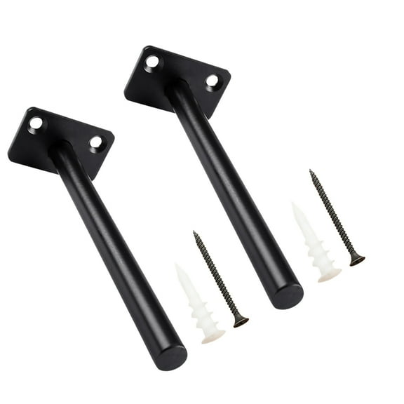 2 Pcs Wall Mounted Shelf Bracket Floating Fixing Cold-rolled Steel Brackets Hidden Support