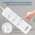 thumbnail image 4 of FAYCUCHO Regleta de Escritorio Multicontacto, 6 Tomas de Ca y 4 USB (2 USB-C), Cable de Extensión De, 4 of 5