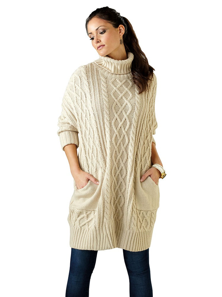 cream cable knit jumper dress