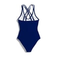 thumbnail image 2 of SCALES Solid One Piece Bikini Navy, 2XLarge Swimwear, 2 of 3