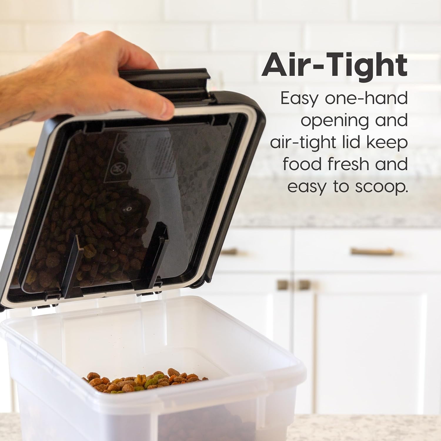 IRIS 10 Lbs. Airtight Pet Food Container | Dog & Cat Food Storage Bin | Treat Box 2Pk