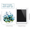 thumbnail image 2 of 4Pcs 6.3 Inch Coral Window Clings Decoration Underwater Seaweed Starfish Seashell Removable Static Sliding Door Glass Window Decals Alert Sticker for Stop Birds Strikes Home Decor 1set, 2 of 9