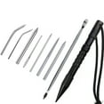 thumbnail image 4 of Marlin Spike Set Lacing Needles Stainless Steel Professional Small Craft Sewing Reusable Removable Knitting Pin Leather Work 9 Pieces Black, 4 of 7