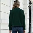 thumbnail image 3 of Lumtrix Womens Fashion Cropped Jacket Corduroy Button Down Long Sleeve Coats | Lightweight Crop Shackets Outwear Dark Green S, 3 of 4