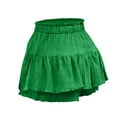 thumbnail image 5 of Hassda Clearance! Skirt With Shorts Underneath Womens Skirts With In Shorts Summer Ruffle Tiered Skort With Elastic Waist Shorts Casual Skirts For Women Trendy Green1 L, 5 of 8