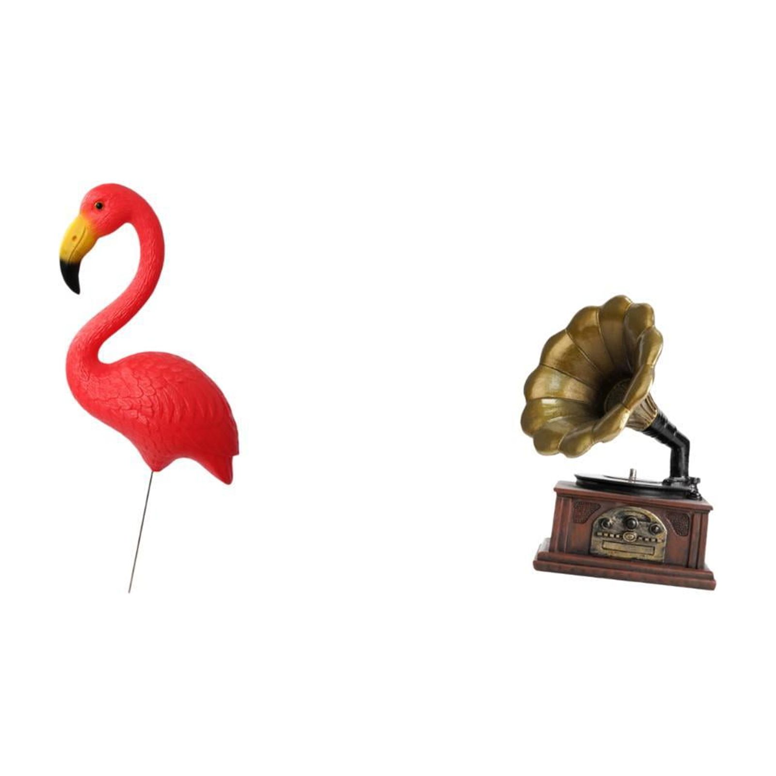 simhoa Vintage Flamingo Garden Figurine Collectible Statue Ornament for Housewarming Birthday Gift Resin Sculpture Retro Fairy Yard Art Spring Holiday