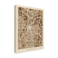 thumbnail image 2 of Trademark Fine Art 'Kansas City Missouri City Map Brown' Canvas Art by Michael Tompsett, 2 of 4