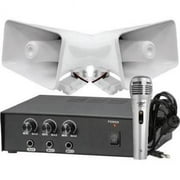 Pyle KTPMSA20HM 50W 8 in. Power Amplifier with Speakers & Handheld Microphone