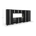 thumbnail image 3 of NewAge Products Bold Series Black 10 Piece Cabinet Set, Heavy Duty 24-Gauge Steel Garage Storage System, LED Lights Included, 3 of 13