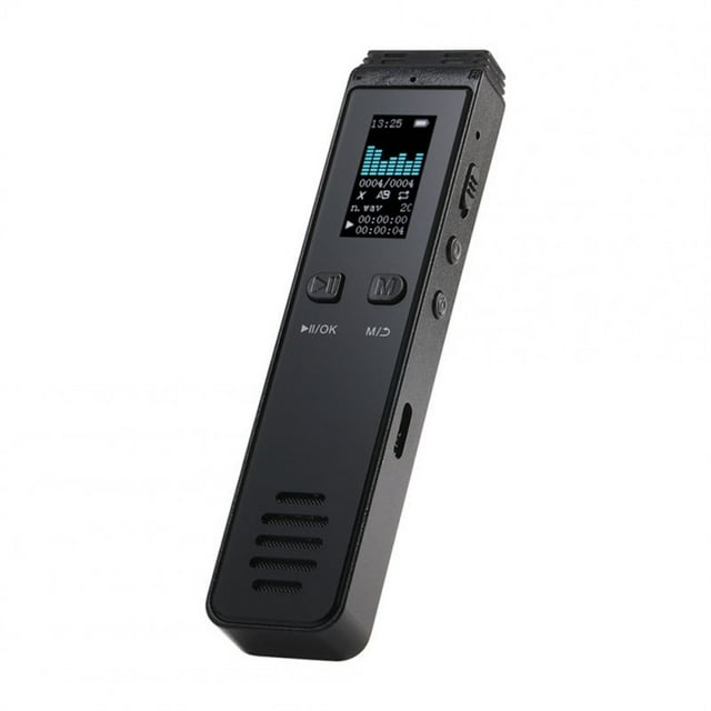 Mini Enregistreur Vocal Numérique Réduction de Bruit Dynamique Appareil d'Enregistrement Vocal Rechargeable Portable 8 Go