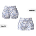 thumbnail image 5 of Kdxio Rabbit And Floral Print Workout Shorts for Women Seamless Soft Smooth Gym Yoga Scrunch Active Shorts, 5 of 9