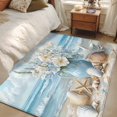 thumbnail image 5 of Summer Beach Washable Area Rugs 4'x6', Flower Vase Low Pile Throw Living Room Rug Non-Slip Sturdy Edge Binding Carpet for Indoor Entryway Bedside Kitchen, 5 of 9