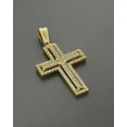thumbnail image 2 of 3Ct Round Cut Lab Created Diamond Religion Cross Men's Pendant 14K Yellow Gold Plated Free Chain 18", 2 of 2