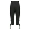 thumbnail image 7 of iiniim Boys Kids Medieval Ankle Banded Pirate Pants Renaissance Viking Navigator Halloween Cosplay Costume Black 130/135, 7 of 7