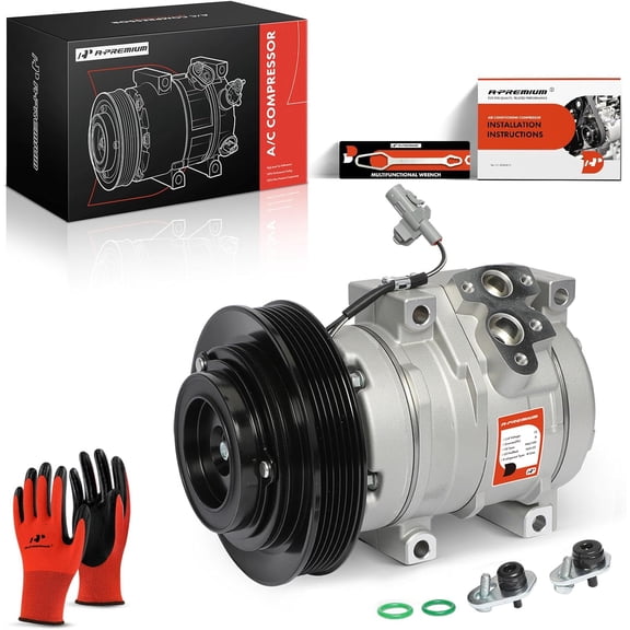 A-Premium A/C Compressor with Clutch Replacement Part Compatible with Specific Toyota Models
