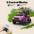 thumbnail image 5 of 12V Ford Bronco Kids Ride on Cars with Remote Control, Battery Powered Ride on Toys with All-Terrain Wheel, Toddler Electric Car with Headlights/Music/Bluetooth for Boys Girls 3-5, Pink, 5 of 8