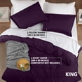 thumbnail image 2 of Juego de funda de edredón Utopia Bedding King Size, microfibra, color morado, 2 of 8