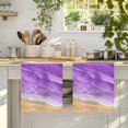 thumbnail image 4 of Purple Coastal Beach Kitchen Towels Set of 2, Summer Nautical Ocean Beige Seaside Absorbent Dish Towels for Kitchen, Microfiber Hand Towel, Quick Drying Tea Towel for Cleaning Decorative Dishcloths, 4 of 7