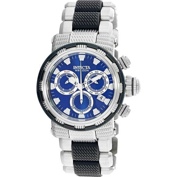Invicta Men's 46mm Specialty Quartz Chronograph Blue Dial SS & Poly Watch 23975
