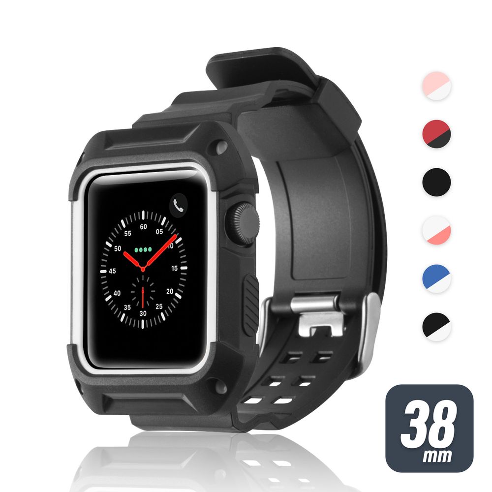 Zodaca 38mm Apple Watch Band Rugged Protective Watch Band Replacement
